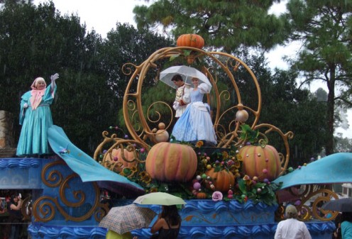 Even the rain couldn't dampen the spirits of Cinderella