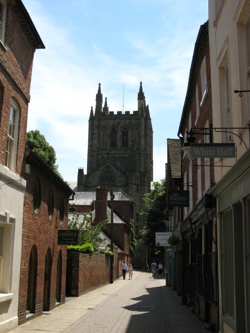 Hereford Cathedral, from Church Street.