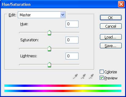 The Hue/Saturation Window