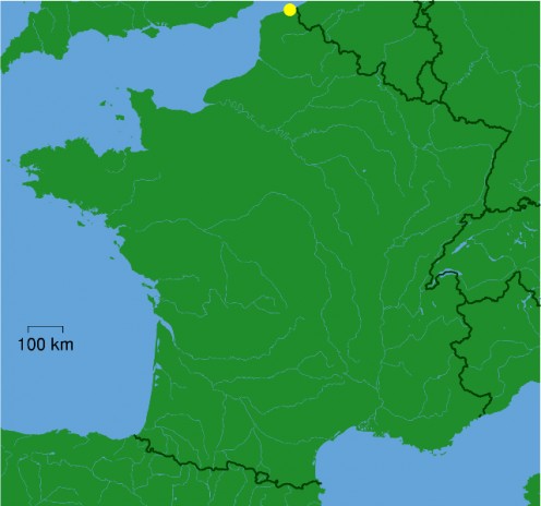 Map location of Dunkirk 