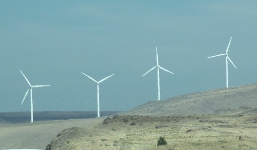 Wind Mills producing Electricity for what is part of the electrical grid