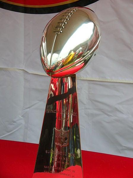 The Vince Lombardi Trophy is awarded to the Super Bowl winner, photo from Wikimedia Commons - 2013 Top 10 Ultimate Birthday Gifts for Men, by Rosie2010