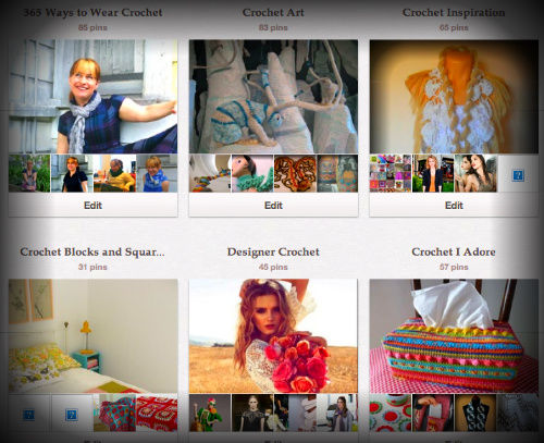 Screenshot of my personal Pinterest