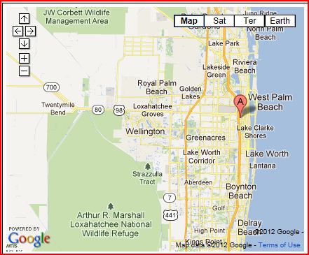 The zoo is located just off I-95 at 1301 Summit Blvd. in West Palm Beach, Florida.