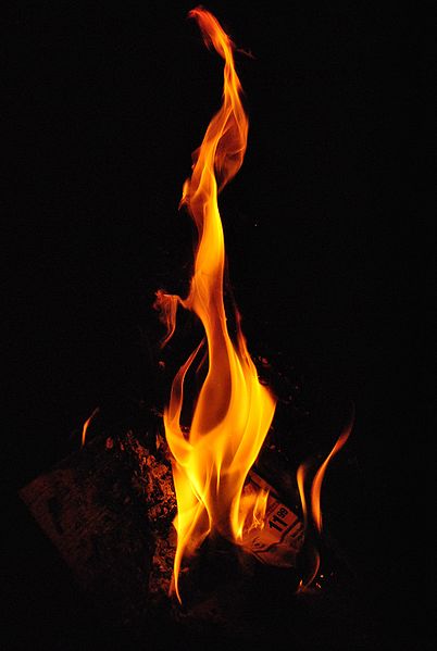 A photograph taken of a flame slowed down 4000 times.