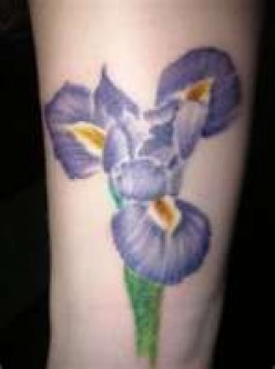Iris Flower Tattoo Designs
