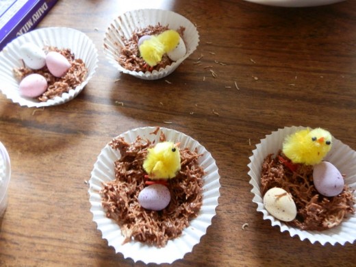Chocolate Easter nests