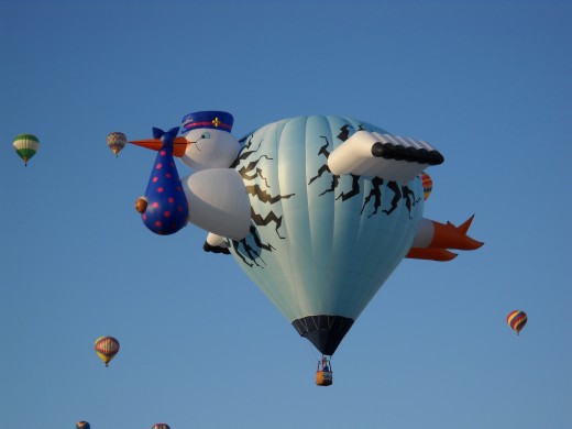 A special shape stork balloon.