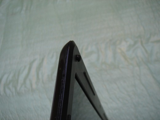 After replacing the left hinge, two screws are added to both top screen corners to strengthen the assemble.