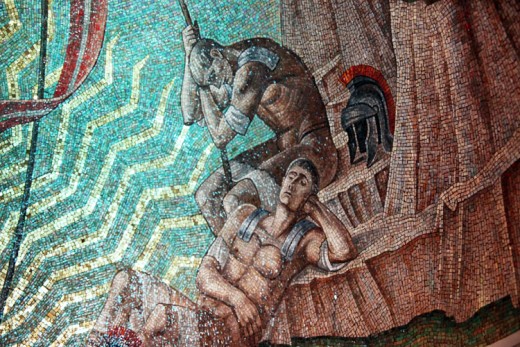 Photo 3 - From the Resurrection Chapel at the National Cathedral.  I thought this was great, with the Roman soldiers sleeping.  I love mosaics,and this one is amazing.