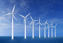 Sea wind turbines