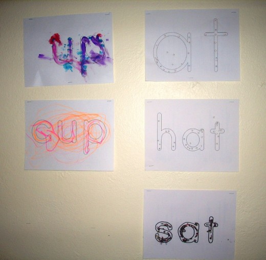 Post these worksheets on the wall so you can see them and talk about them frequently.