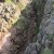 A carved out path in the volcanic rock. A carved out path in the volcanic rock.