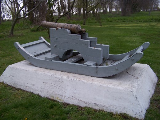 A cannon such as was used in the war.