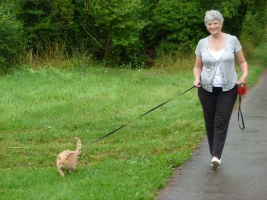 Taking my ma for a walk.