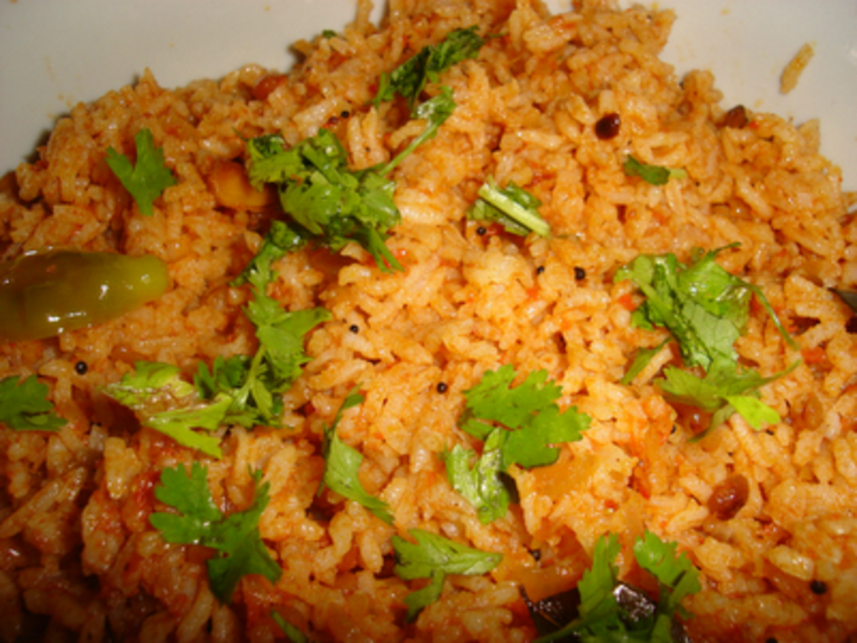 How to Make Tasty Tomato Rice or Thakkali Sadham South Indian Tamilnadu or Madras Style Recipe