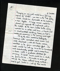 A hand-written essay