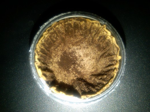 The inside of an empty K Cup