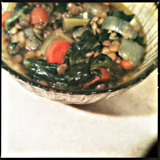 A healthy and hearty vegetable alternative recipe for lentil soup 