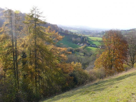 The Slad valley in Gloucestershire where Laurie Lee's village is situated.