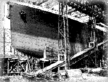 R.M.S Titanic being constructed