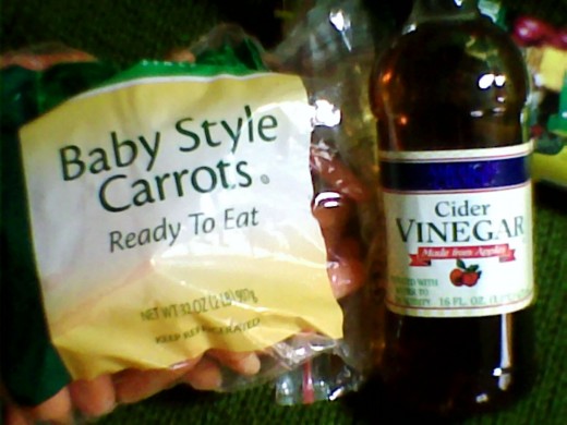 Carrots and apple cider vinegar fight acne.