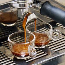 Espresso is best enjoyed after a meal to seal the stomach from further eating.  Those in the know say that milk and coffee is OK in the morning but never right after lunch.  Enjoy!