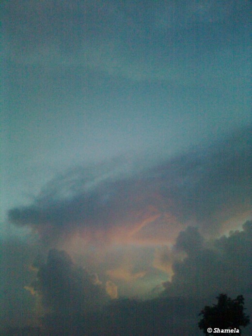 My photo of dark blue clouds.
