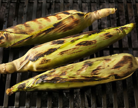 Grilled corn on the cob tastes so good!