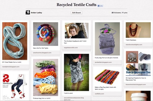 Recycled Textile Crafts board on Pinterest