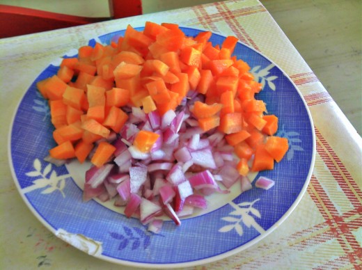 Chopped veggies 