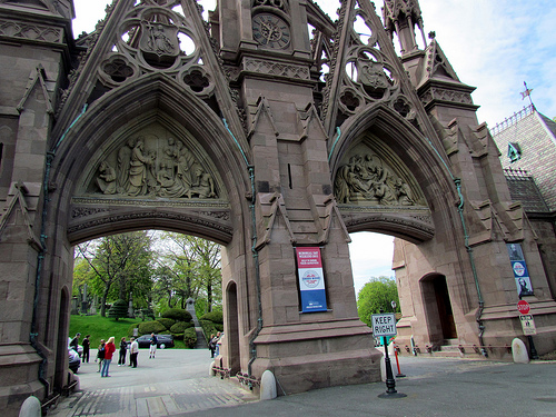 The Ornate Victorian Entrance Gate of Green-Wood Cemetery
