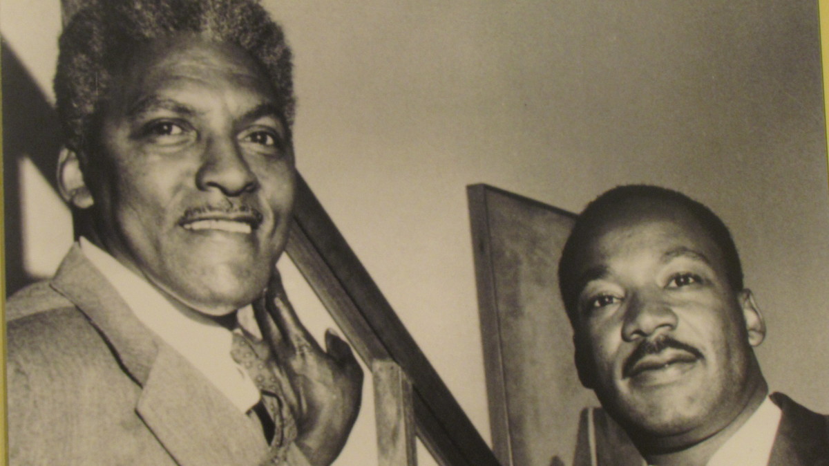 A photo of Dr. Martin Luther King and Bayard Rustin,  that is exhibited in the Chester County Historical Society's Museum