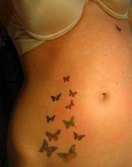 Butterfly Stomach Tattoos