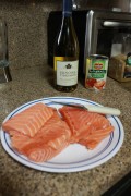 Salmon Recipe: Panko-Breaded Baked Salmon w/Organic Tomatoes