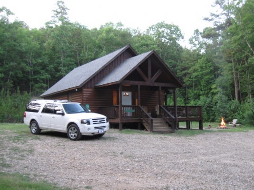 This is one of the more private, secluded cabins but it only sleeps 4.  It has private ATV trails nearby and quick access to Three Rivers National Forest.