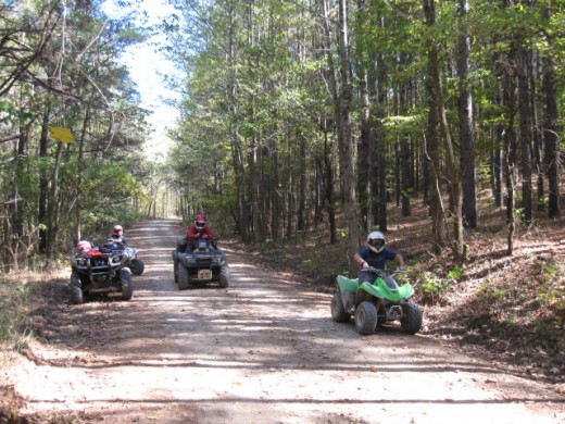 With proper day use permits, there are roads in the Nearby forests where ATVs are allowed, but you must stay on the roads.  Check out the rules when planning your trip!