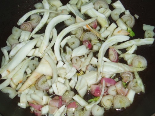 gently fry in oil.