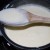 Re-heat the cream and egg, stirring continuously.  When it begins to thicken, remove from the heat.