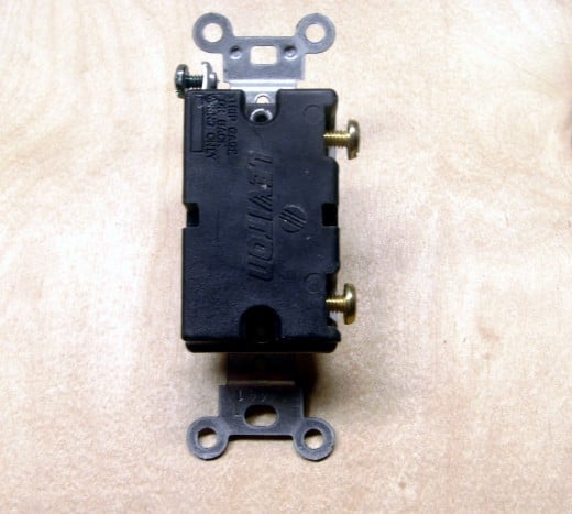 A 20 amp switch, found in some homes.  Note that there are no holes in the back to push wire into; they must be connected to the screw terminals