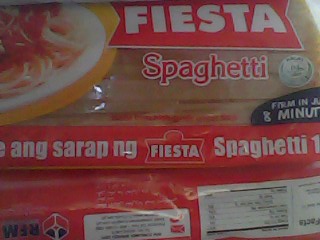 Local brand of spaghetti