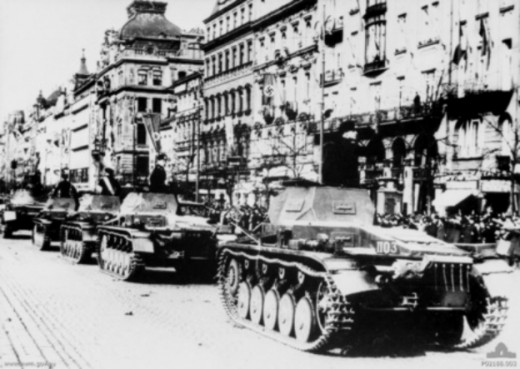 German Panzer Division enters Prague