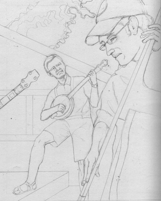 Jam Session, Pencil, 10 x 8"