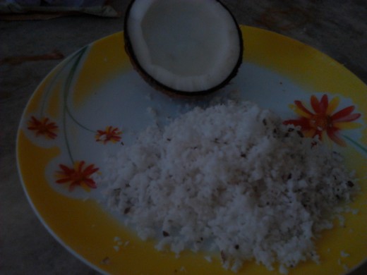Make coconut scrapping