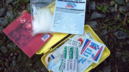 Taking a small first aid kit with you on a ride is a really good idea.