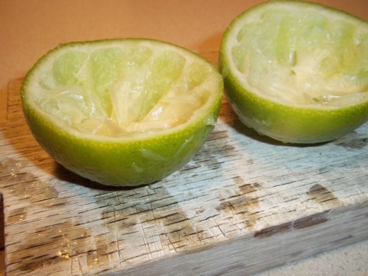 Hollowed Out Lime Shot Glasses