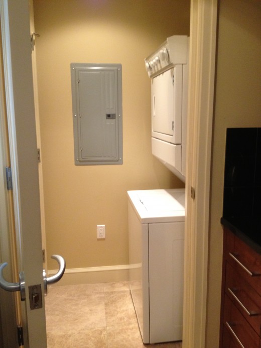 An added bonus is a full sized washer and dryer.  