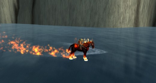 Warlock Glyph: Nightmares allows you to walk on water with a Felsteed/Dreadsteed.