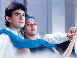 Madhuri Dixit and Aamir Khan in Dil.