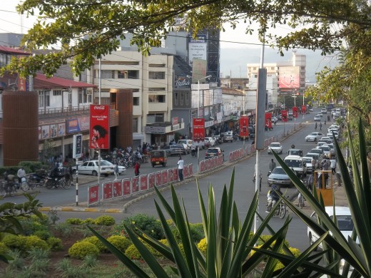 Kisumu City, viewed from the greenery